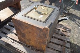 Vintage fire proof iron safe, 66cm high
