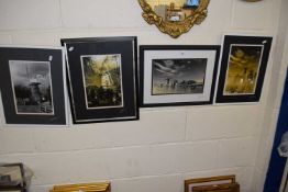 Group of five photographic prints, local windmills