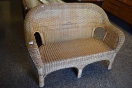 Wicker work two seater conservatory sofa