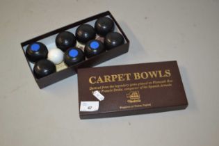 A case of lawn bowls