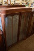 1930's mahogany glazed display cabinet 90cm wide