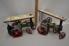 Two vintage Mamod steam tractors