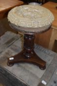 Victorian rosewood revolving top piano stool