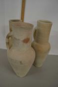 Group of three unglazed cley jugs in the Antiquity style
