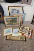 Mixed Lot: Various assorted pictures to include photographic prints of hares, coloured print of