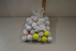 Bag of assorted golf balls