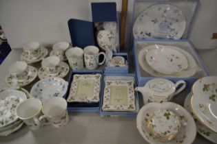 Collection of as new Wedgwood Wild Strawberry and Strawberry Blue ceramics to include various tea