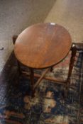 Oval top oak occasional table