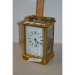 20th Century French brass cased carriage clock