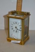 20th Century French brass cased carriage clock