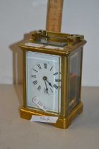 20th Century French brass cased carriage clock