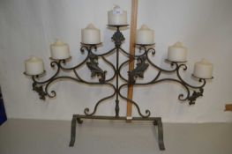 Modern seven light iron candle stand