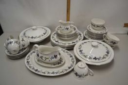 Quantity of Royal Doulton burgundy table wares