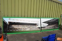 Large two piece photographic wall plaque from Norwich City Football Club featuring Norwich v