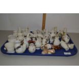 Collection of various miniature crested china wares