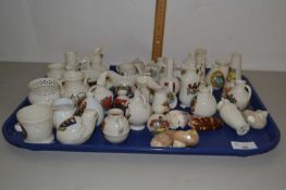 Collection of various miniature crested china wares