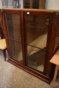 19th Century mahogany two door bookcase cabinet, formerly part of a larger piece