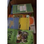 Box containing a quantity of various agricultural interest books including The Farm Business,