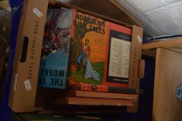 Box containing a quantity of Bancroft classic books including The Three Musketeers, Andersons