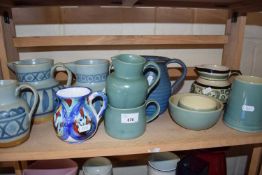 Quantity of various stone ware jugs etc