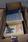 Box containing a quantity of various paperback and other books including Penguin classics etc