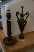 Two various table lamp bases