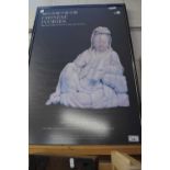 Poster for Chinese Ivory Exhibition at the Chinese University of Hong Kong in 1990, framed