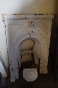 Late 19th Century cast iron inset fire place