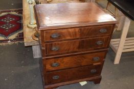 Converted mahogany mock chest commode cabinet, 65cm wide