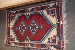 Small Middle Eastern wool floor rug