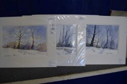 Five various mounted Frank Halliday landscapes