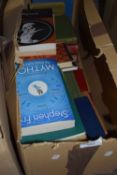 Box containing a selection of various books including Greek language, classical interest etc