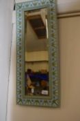 Modern rectangular wall mirror in a painted frame