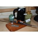 Quantity of various collectables including cigar cutter, table lighter etc