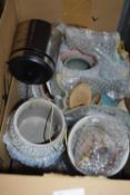 One box of various plant pots and other items