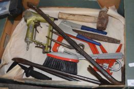 Box containing a quantity of various tools