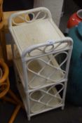Small painted cane side unit