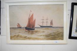 Marine Interest: Oil on board signed H Chandler