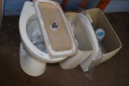 Ceramic toilet, cisterns and seats