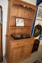 Modern pine dresser of small proportions 91cm wide