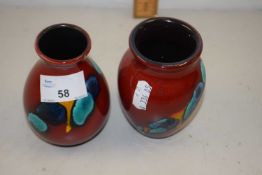 Two modern Poole Pottery vases