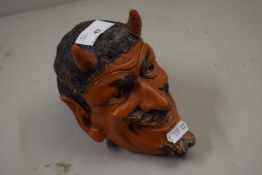 Tobacco jar formed as the devils head