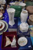 Mixed Lot: Aynsley Wild Tudor jugs, vases etc together with further porcelain figurines