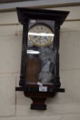 Small early 20th Century Vienna style wall clock