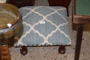 Modern square upholstered top footstool