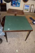 Green baize top card table