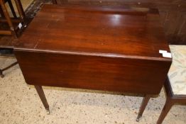 19th Century mahogany drop leaf Pembroke style table with single drawer, 86cm wide