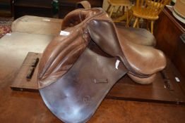 A leather saddle by Equxtra model Python Event