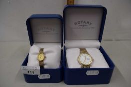 Cased lady's and gents Rotary wristwatches