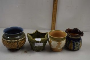 Three small Doulton jardinieres or vases